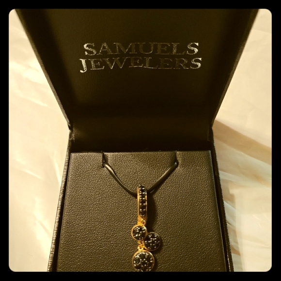Pendant drop style w/ onyx 14kt - Picture 1 of 4